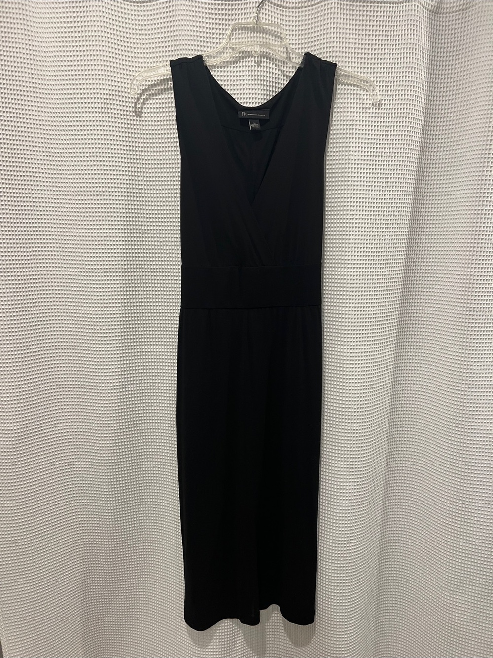 INC International Concepts Black Sleeveless Midi Dress